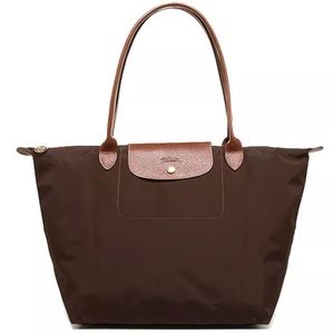 Authentic Longchamp Le Pliage Large Tote Chocolate